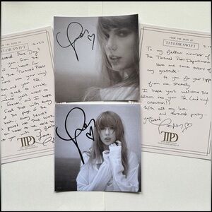 Taylor Swift TTPD Fanmade Signed Prints Set